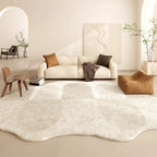 Organic Cloud Plush Area Rug – Ultra-Soft Asymmetrical Floor Mat