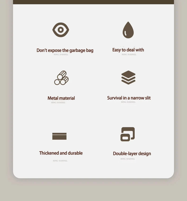 Homilliy Slim Stainless Steel Trash Can – 7L Press Lid