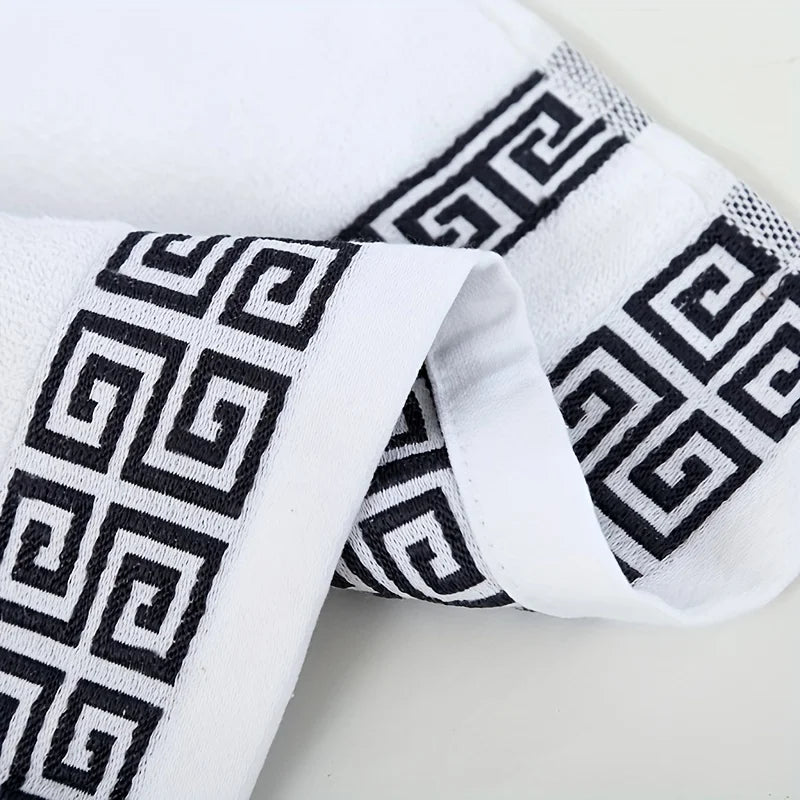 Homilliy Essential Cotton Bath Towels – 2-Piece Set (Black)