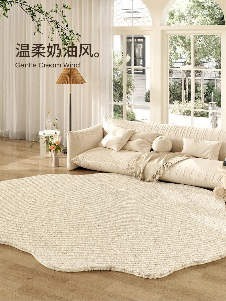Organic Cloud Plush Area Rug – Ultra-Soft Asymmetrical Floor Mat