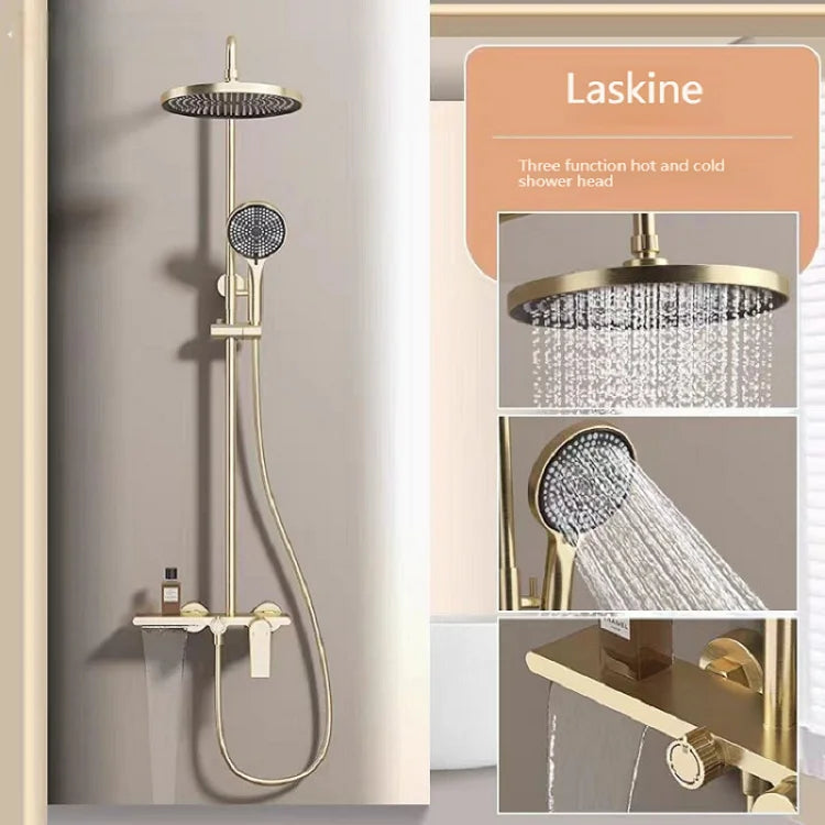 Homilliy Golden Shower Set – Multi-Function Bathroom Mixer & Hand Shower