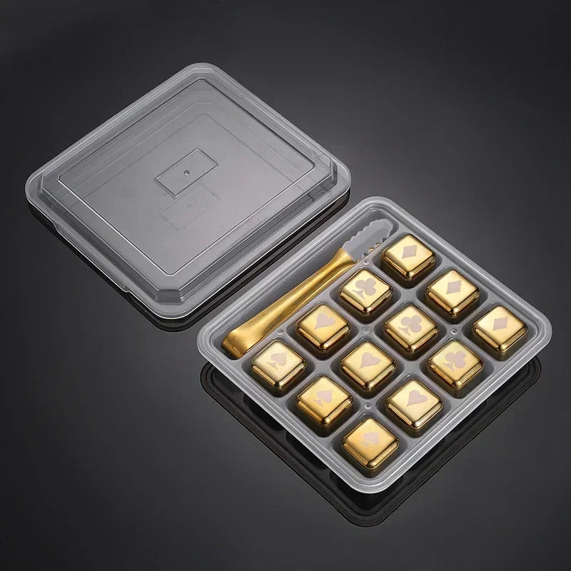 Homilliy Stainless Steel Whiskey Stones – Reusable Drink Chillers