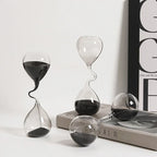 Nordic Curved Glass Hourglass - Minimalist Sand Timer