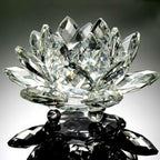 Sparkling Crystal Lotus Flower – Elegant Feng Shui Decor & Paperweight