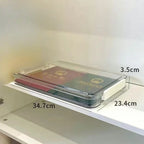 Clear Acrylic A4 Document Organizer Box – Dustproof Desktop Storage Solution