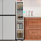 Slim Rolling Storage Cabinet 20cm Wide – Space-Saving Organizer with 2–6 Tiers