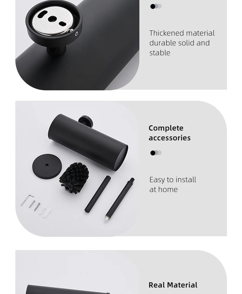 Wall-Mounted Stainless Steel Toilet Brush Holder