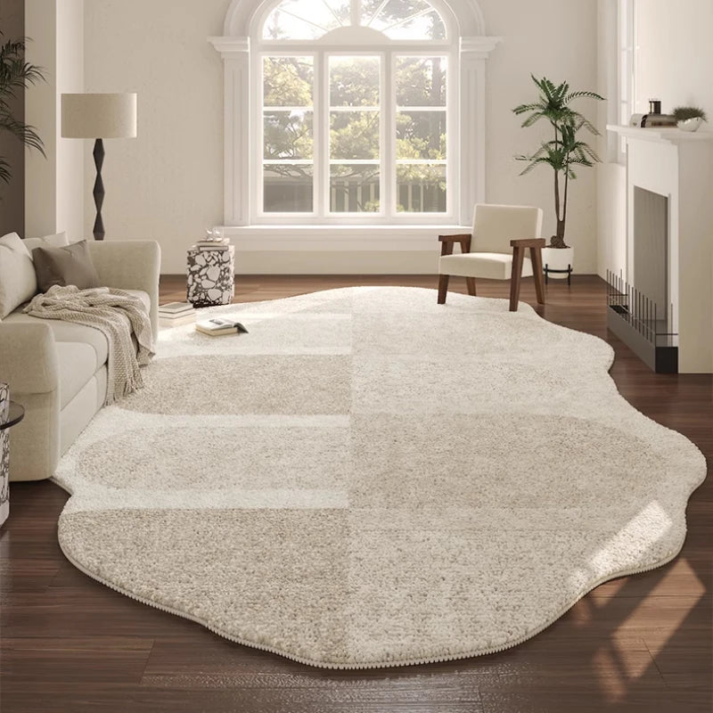 Organic Cloud Plush Area Rug – Ultra-Soft Asymmetrical Floor Mat