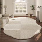 Organic Cloud Plush Area Rug – Ultra-Soft Asymmetrical Floor Mat