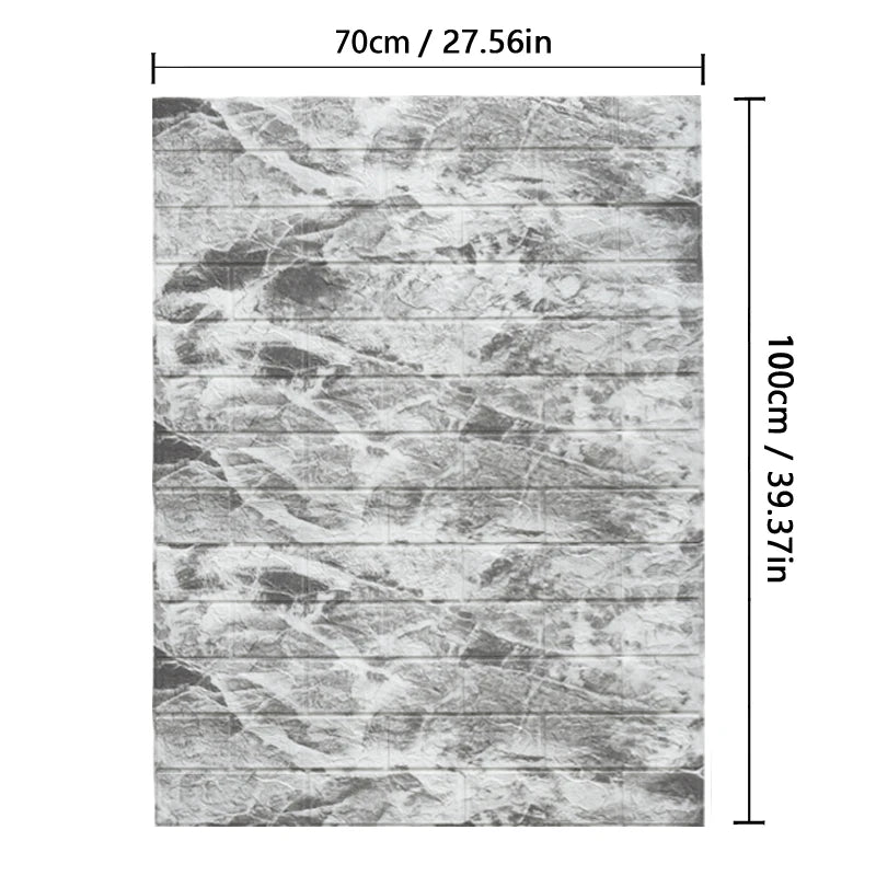 Homilly 3D Brick Wall Panels – Peel & Stick Foam Wallpaper (70cm)