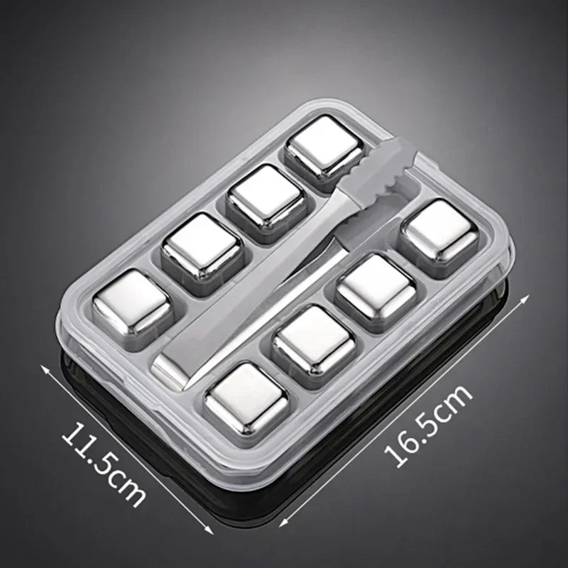 Homilliy Stainless Steel Whiskey Stones – Reusable Drink Chillers