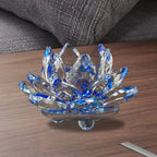 Sparkling Crystal Lotus Flower – Elegant Feng Shui Decor & Paperweight