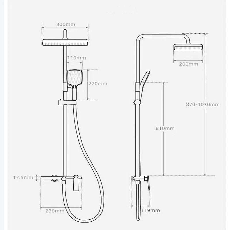 Homilliy Golden Shower Set – Multi-Function Bathroom Mixer & Hand Shower