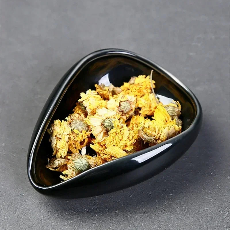 Coffee Bean Measuring Cup Ceramic Weighing Tray Coffee Powder Dosage Tray Suitable for Home Cafe Simple Coffee Tray Accessories