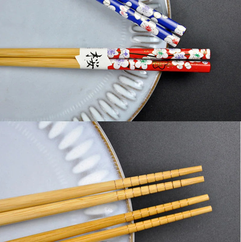 Panda Bamboo Chopsticks Set – 2 Pairs Non-Slip Reusable Chopsticks