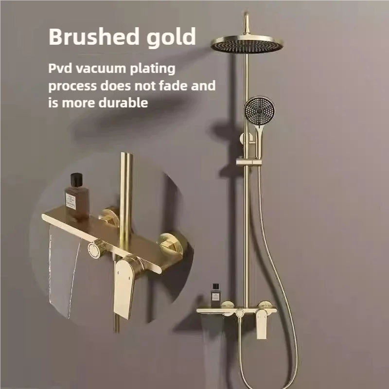 Homilliy Golden Shower Set – Multi-Function Bathroom Mixer & Hand Shower