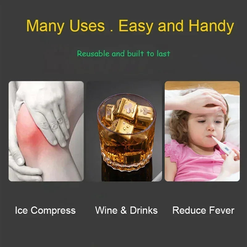 Homilliy Stainless Steel Whiskey Stones – Reusable Drink Chillers