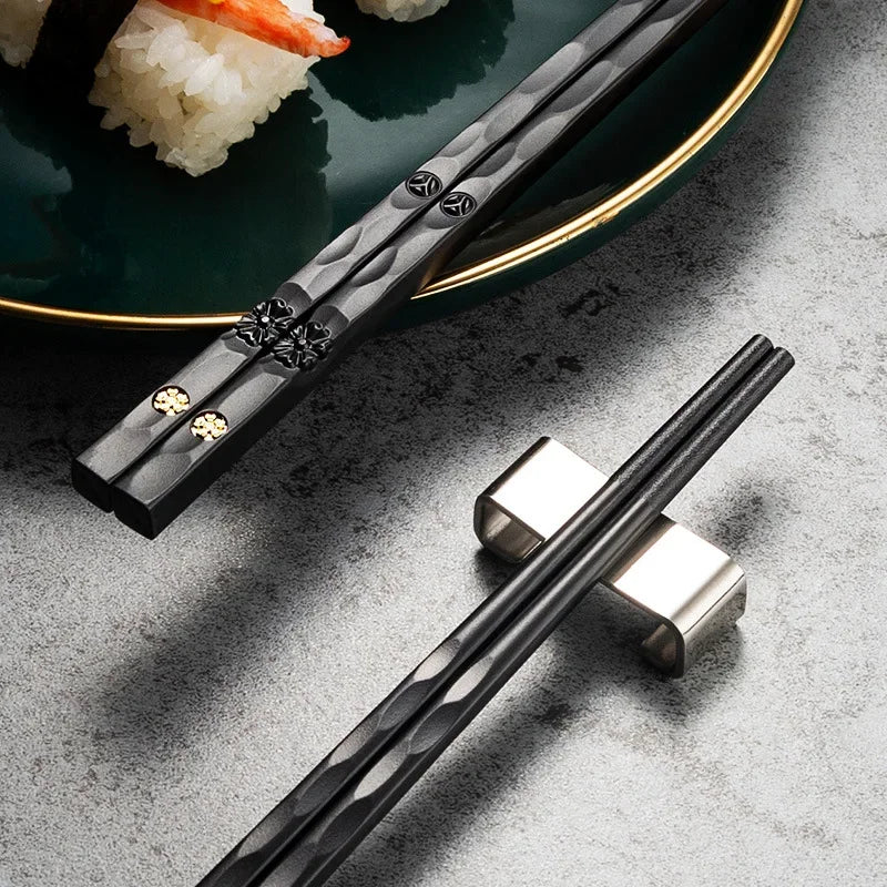 Premium Japanese-Style Chopsticks (5-Pair Set) – Reusable & Non-Slip for Authentic Dining