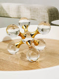 Crystal Geometric Molecular Candle Holder – Luxury Tabletop Decor & Ambient Lighting