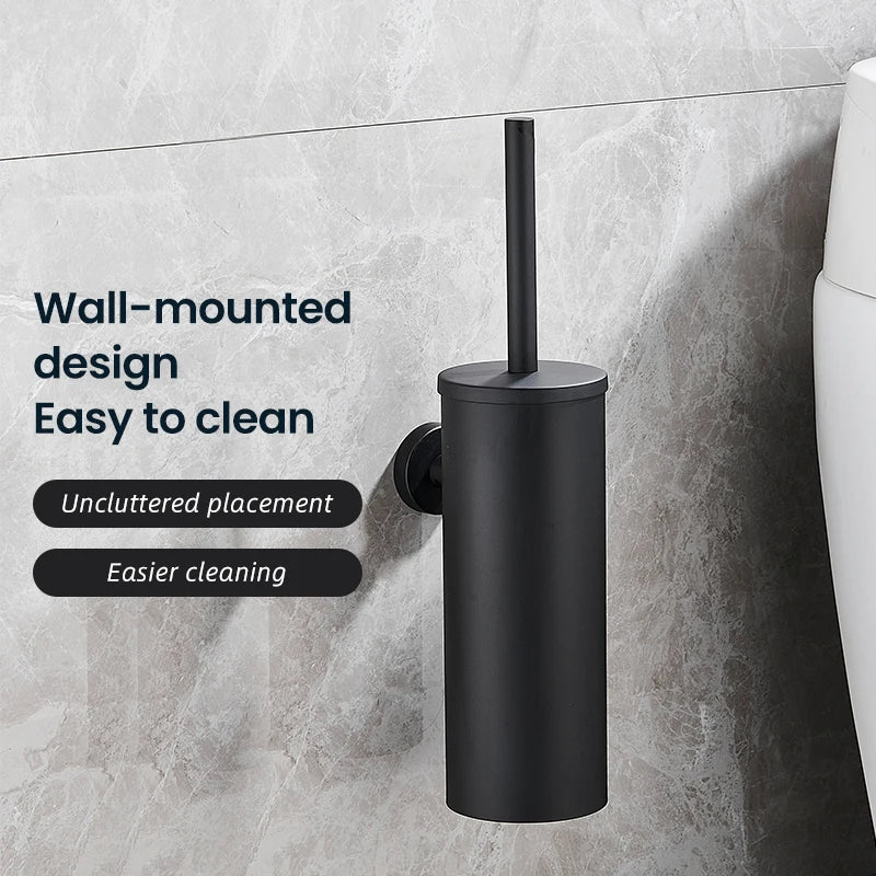 Wall-Mounted Stainless Steel Toilet Brush Holder