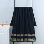 Homilliy Essential Cotton Bath Towels – 2-Piece Set (Black)