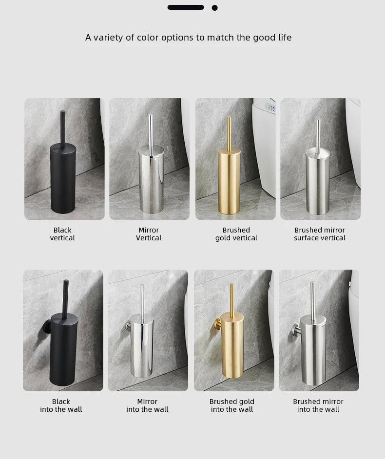 Wall-Mounted Stainless Steel Toilet Brush Holder