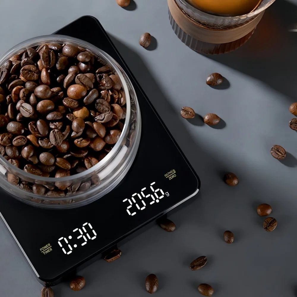 Homilly Precision Digital Coffee Scale with Timer – USB Rechargeable (3kg / 5kg)