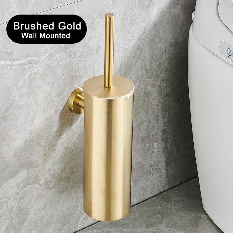 Wall-Mounted Stainless Steel Toilet Brush Holder