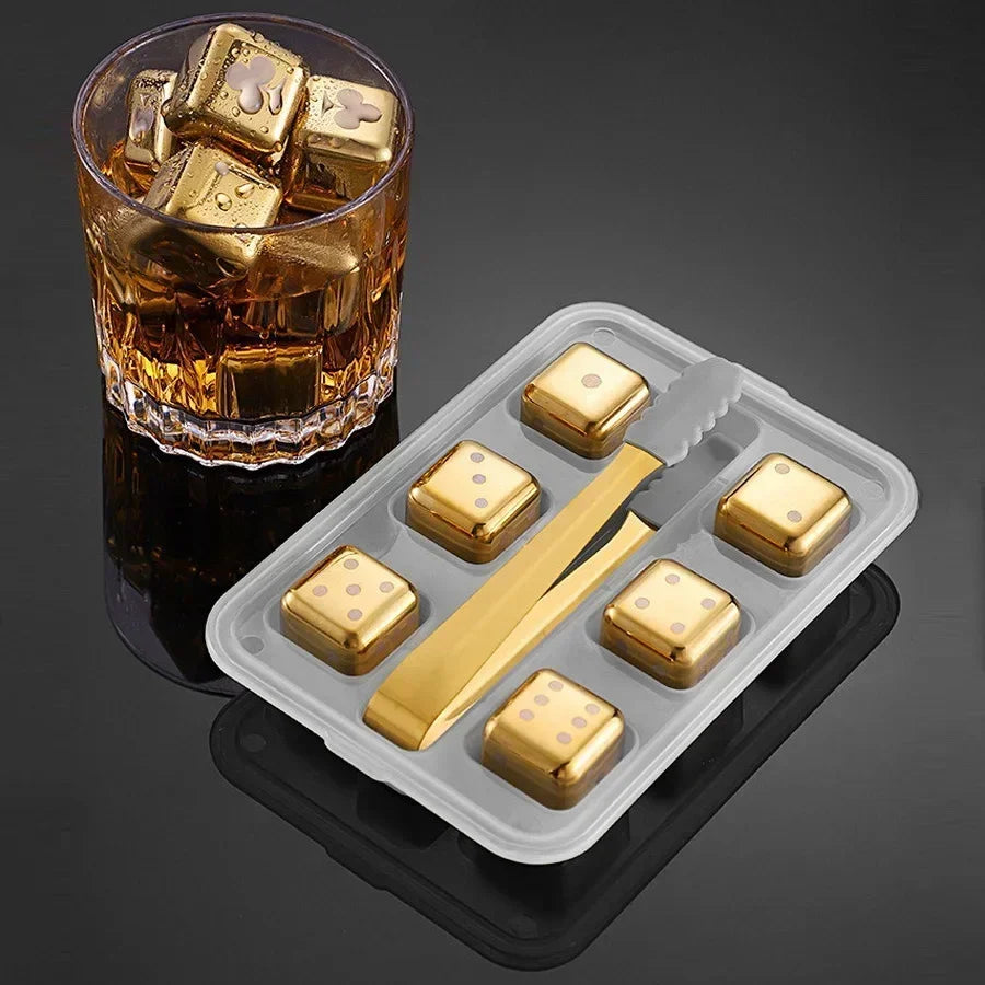 Homilliy Stainless Steel Whiskey Stones – Reusable Drink Chillers