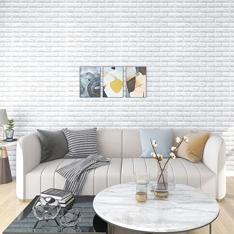 70CM 3D Brick Pattern Wallpaper Soft Foam Material Waterproof Wall Stickers DIY  Self Adhesive Wall Art for Home Decoration