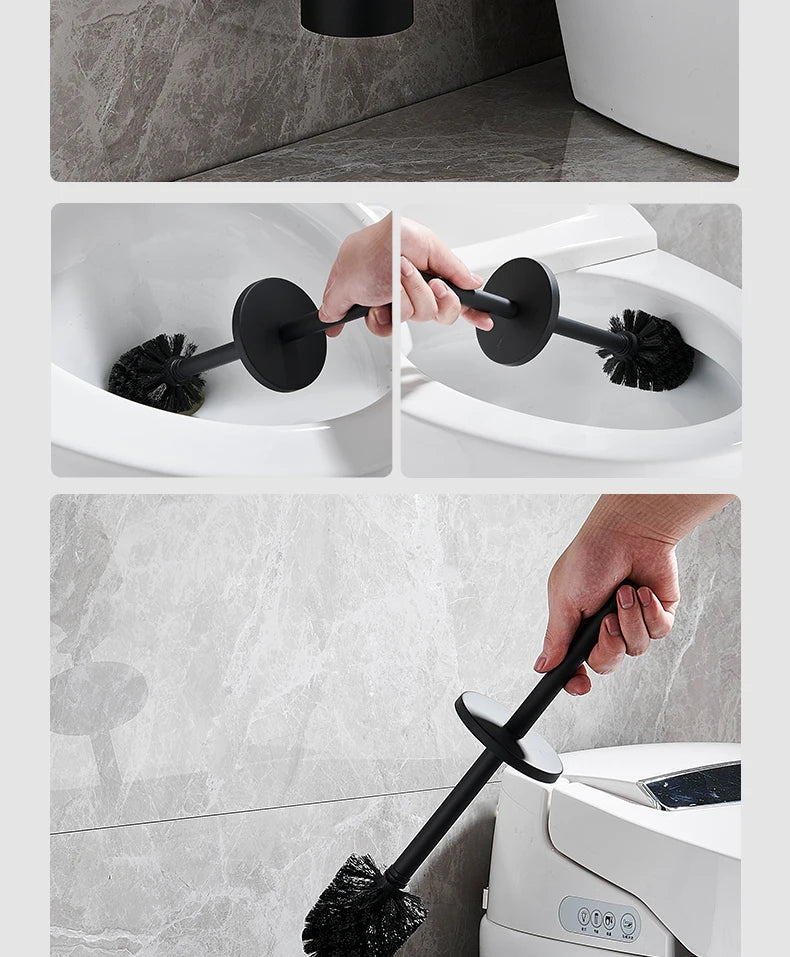 Wall-Mounted Stainless Steel Toilet Brush Holder