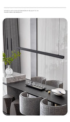 Nordic Linear LED Pendant Light – Ultra-Slim Modern Island Chandelier