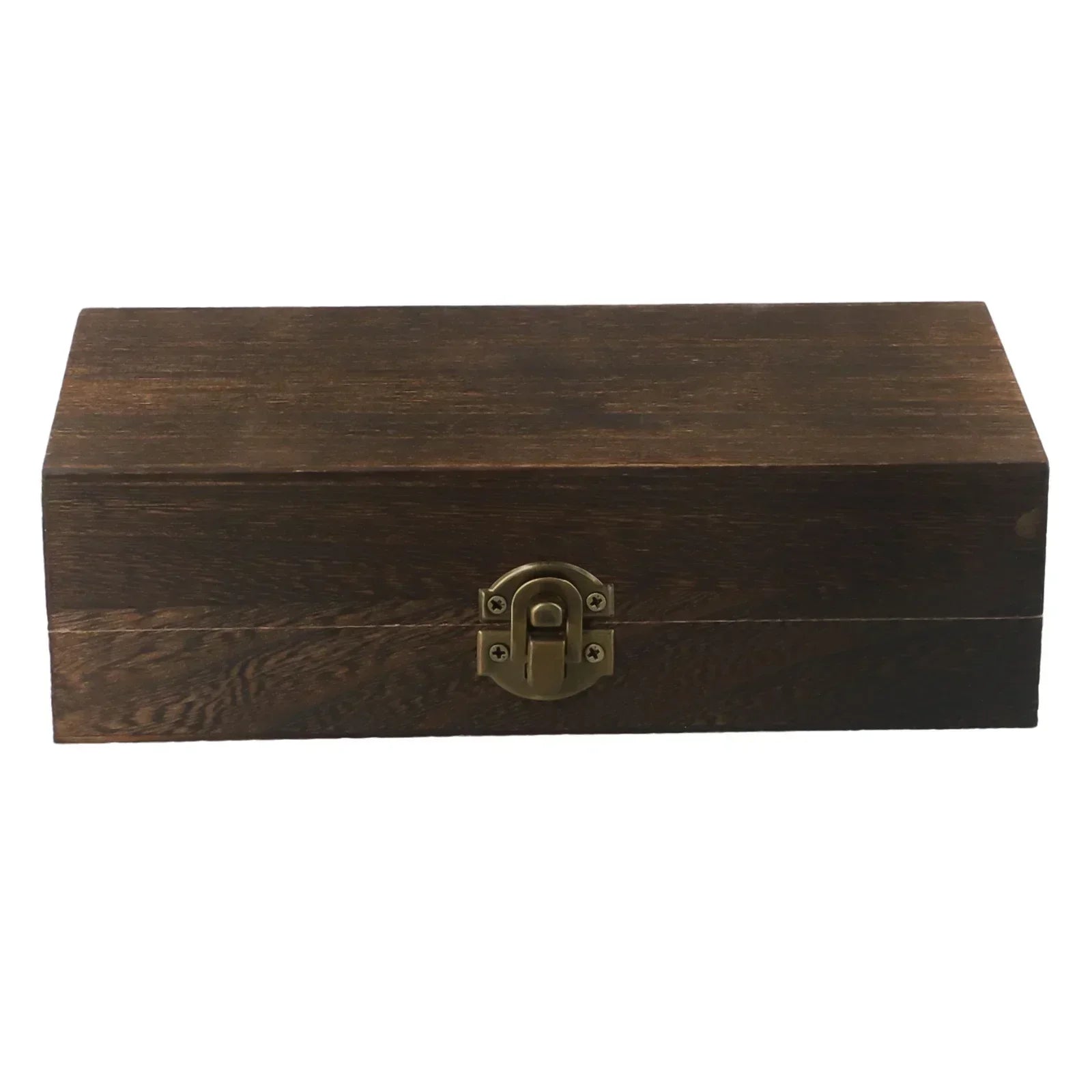 Homilly Retro Wooden Jewellery Storage Box with Lock – Desktop Organiser