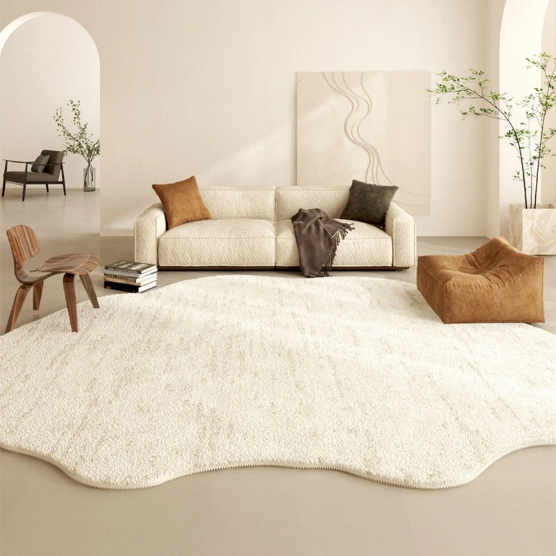Organic Cloud Plush Area Rug – Ultra-Soft Asymmetrical Floor Mat