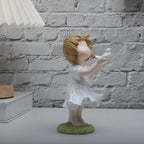 Heart Balloon Girl Sculpture – Modern Art Resin Statue Inspired Décor