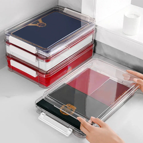 Clear Acrylic A4 Document Organizer Box – Dustproof Desktop Storage Solution
