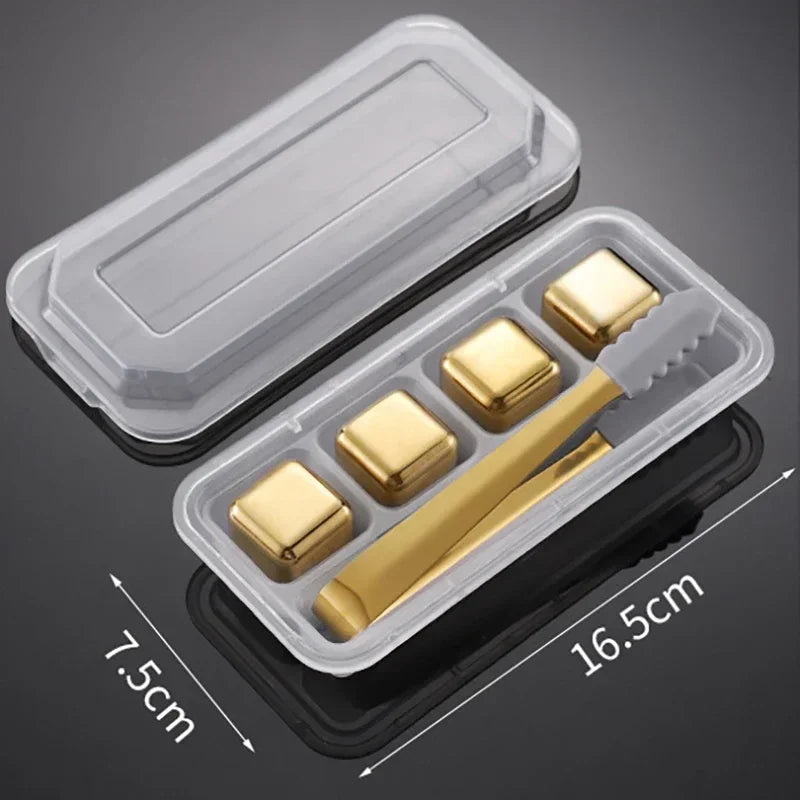 Homilliy Stainless Steel Whiskey Stones – Reusable Drink Chillers