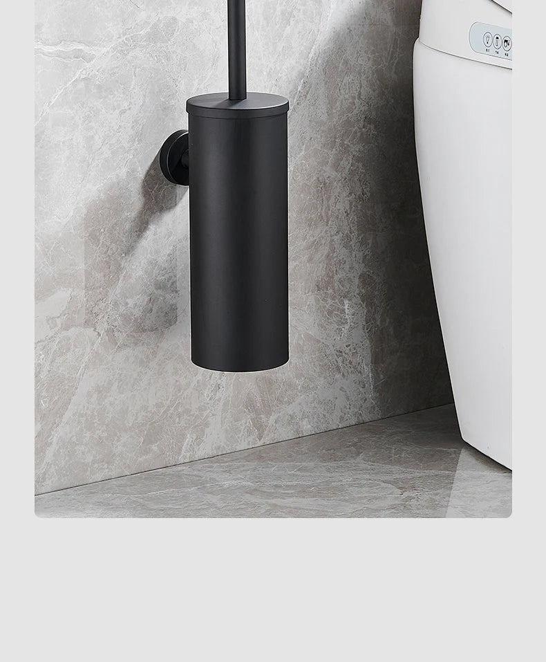 Wall-Mounted Stainless Steel Toilet Brush Holder