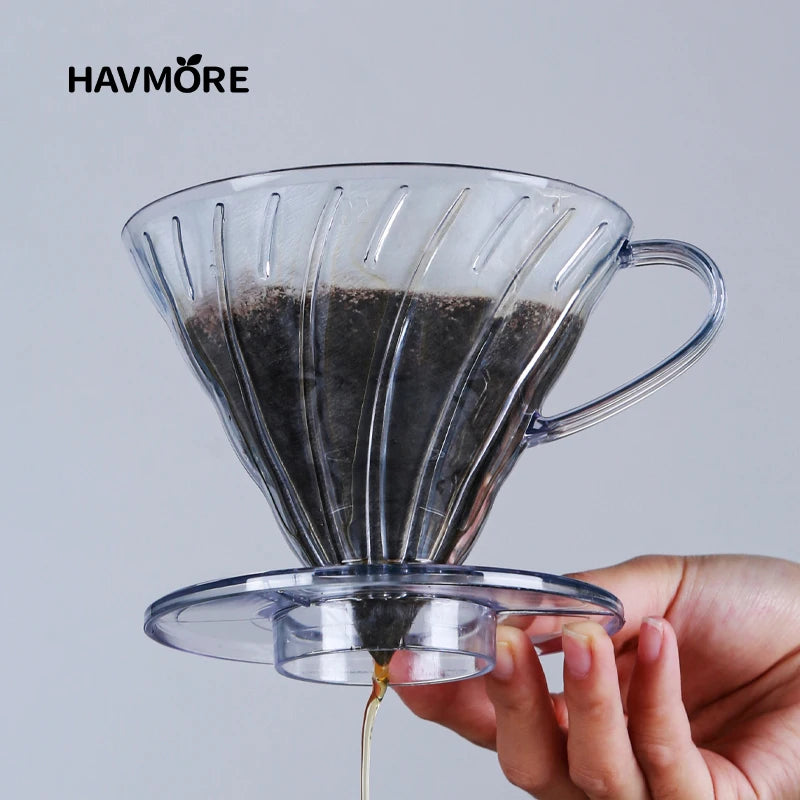 Homilly Reusable Coffee Dripper – Pour Over Resin Filter (1–4 Cups)