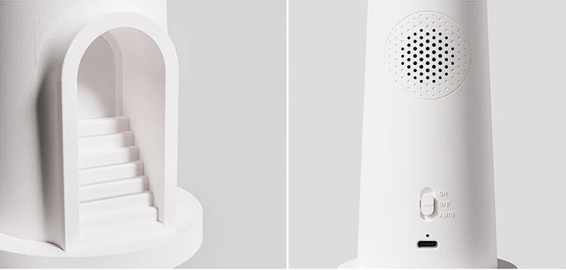 Nordic Lighthouse Moon Projection Lamp - Motion Sensor Ambient Light