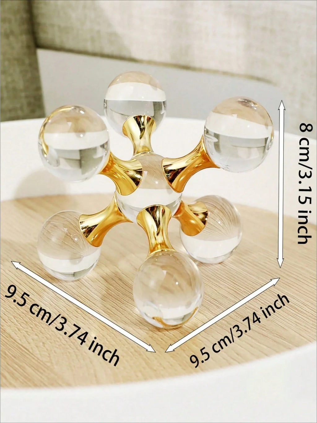 Crystal Geometric Molecular Candle Holder – Luxury Tabletop Decor & Ambient Lighting