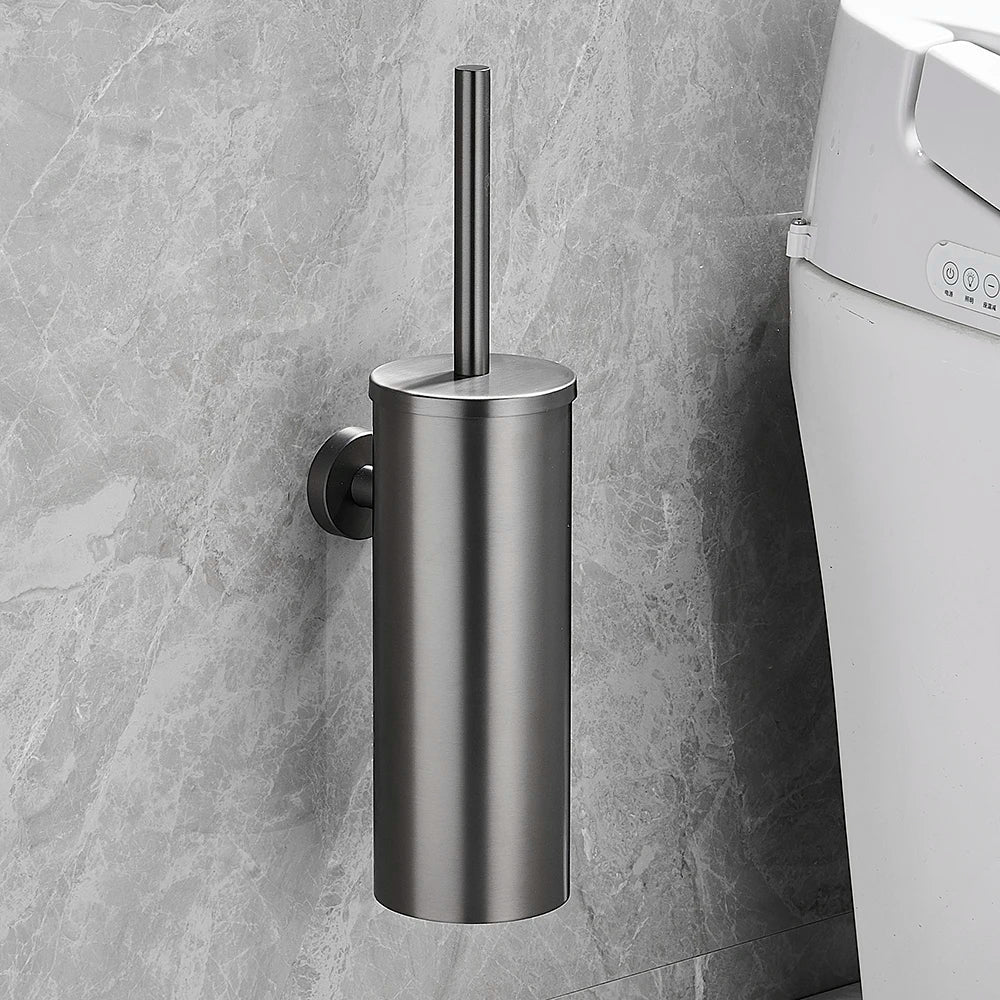 Wall-Mounted Stainless Steel Toilet Brush Holder
