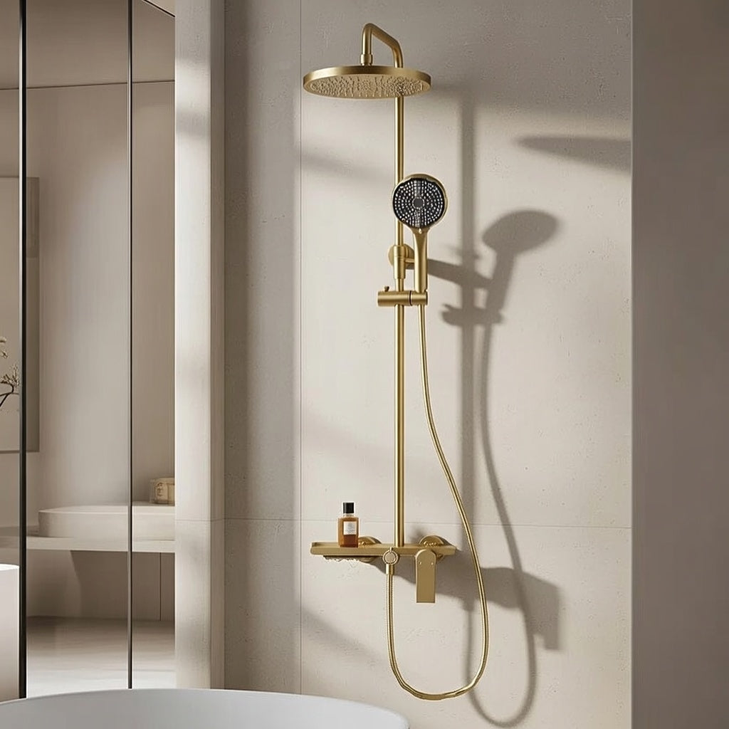 Homilliy Golden Shower Set – Multi-Function Bathroom Mixer & Hand Shower